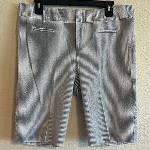 INC International Concepts Black and White Striped Women Shorts